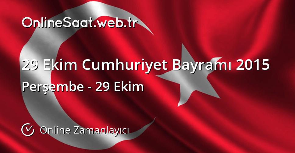 29 Ekim Cumhuriyet Bayramı 2015