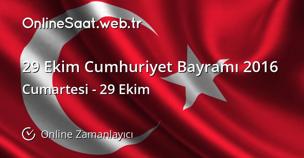 29 Ekim Cumhuriyet Bayramı 2016